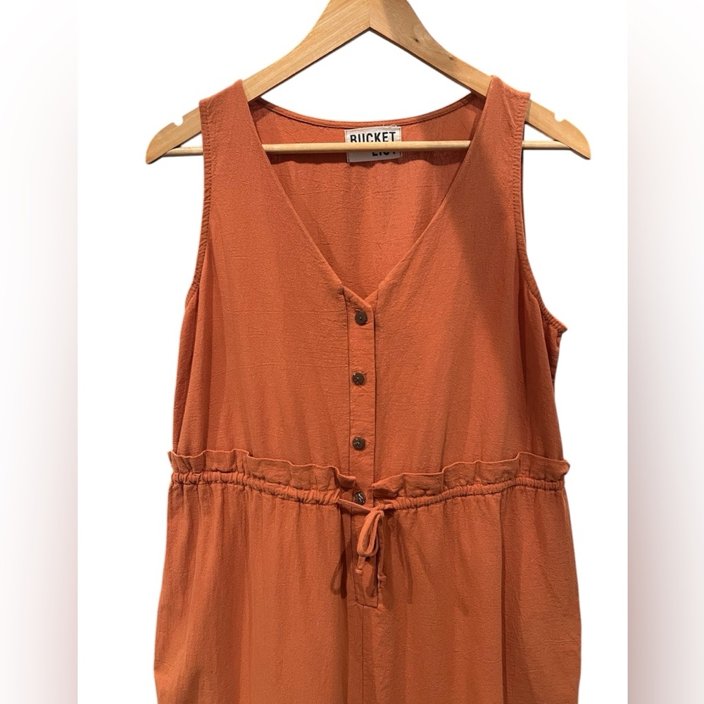 NWOT BUCKETLIST Orange Comfy Jumpsuit - Picture 6 of 7
